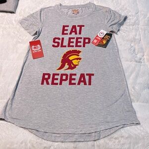 Heather Gray Pajama Nighty with Maroon Graphic